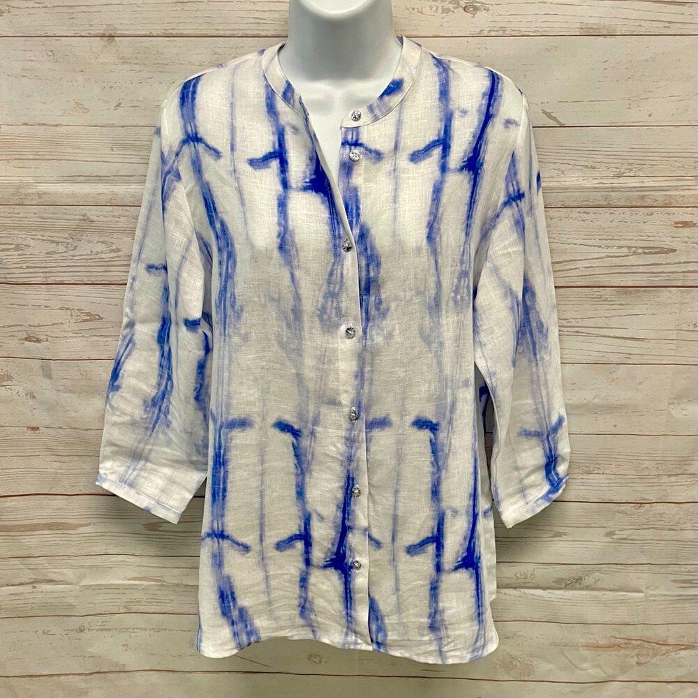 Vilagallo Camisa Ell Blue Linen Blouse